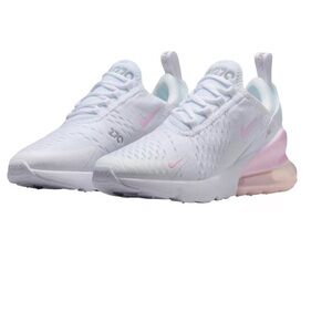 Nike Air Max 270 White and Pink Sneakers